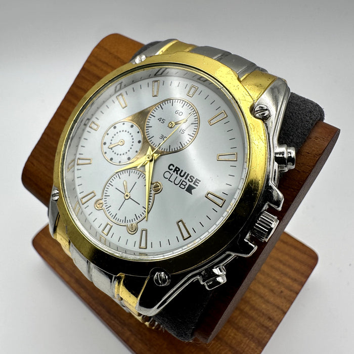 Cruise Club Two-Tone Quartz Chronograph Watch Silver Gold